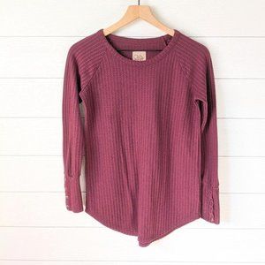 Chaser Thermal Waffle Knit Long Sleeve Top S